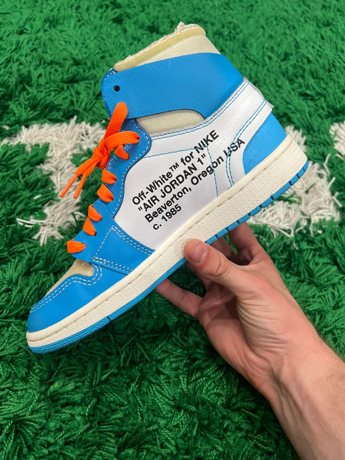 Jordan 1 High Off-White University Blue (Preowned 6M)
