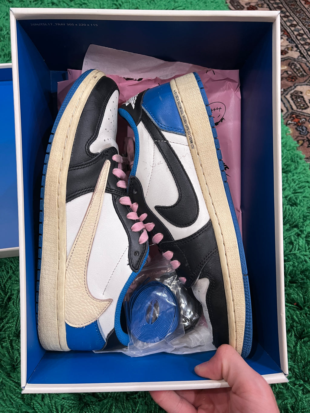Jordan 1 Low Fragment x Travis Scott (Pre-Owned Size 9M)