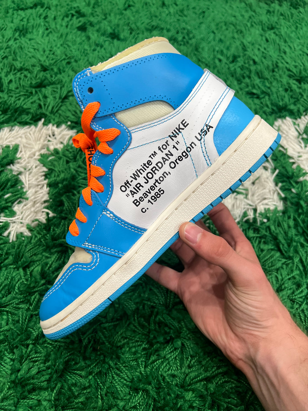 Jordan 1 High Off-White University Blue (Preowned 6M)