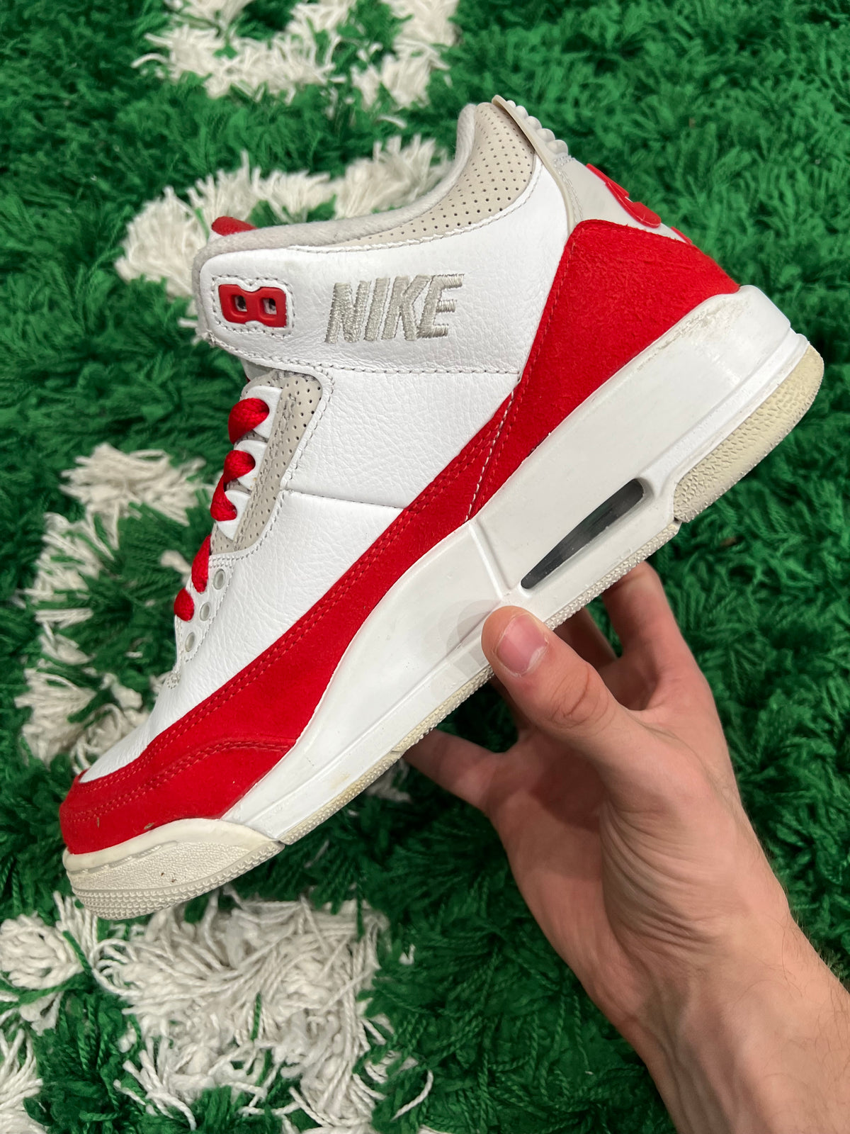 Jordan 3 Tinker Hatfield White University Red (Preowned 7.5M)