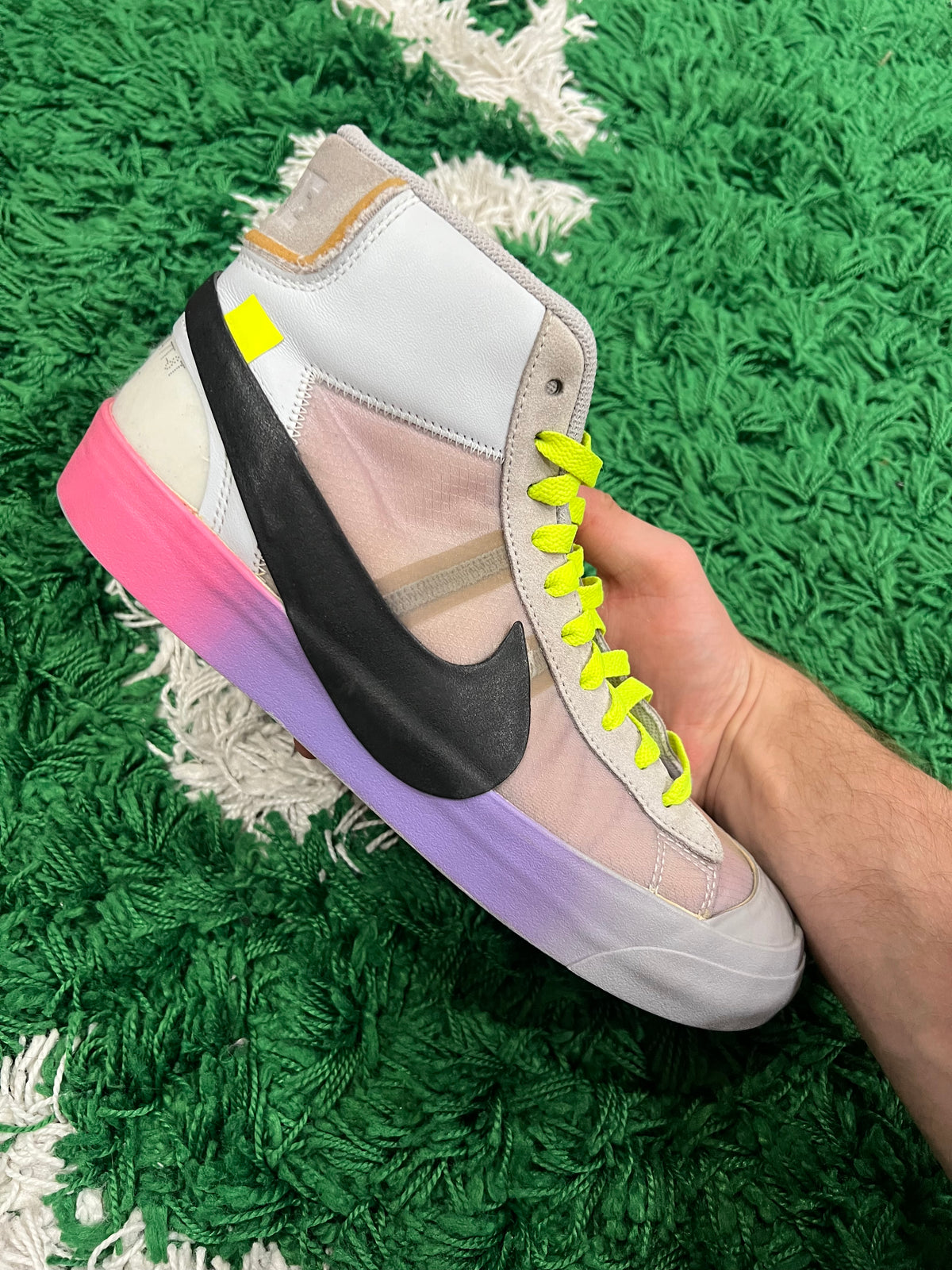 Nike Blazer Mid Off-White Wolf Grey Serena Queen (Preowned 8.5M)