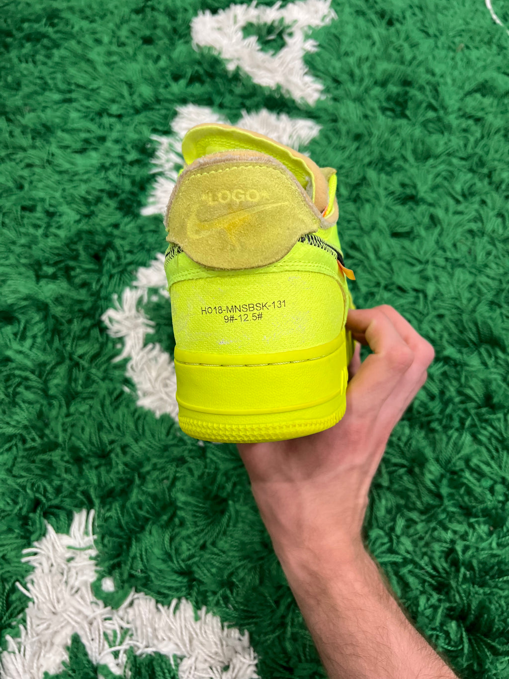 Nike Air Force 1 Low Off-White Volt (Preowned 10.5M)