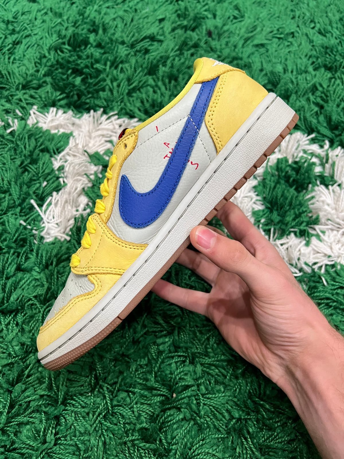 Jordan 1 Low Travis Scott Canary (Women's) (Preowned 6.5M/8W)
