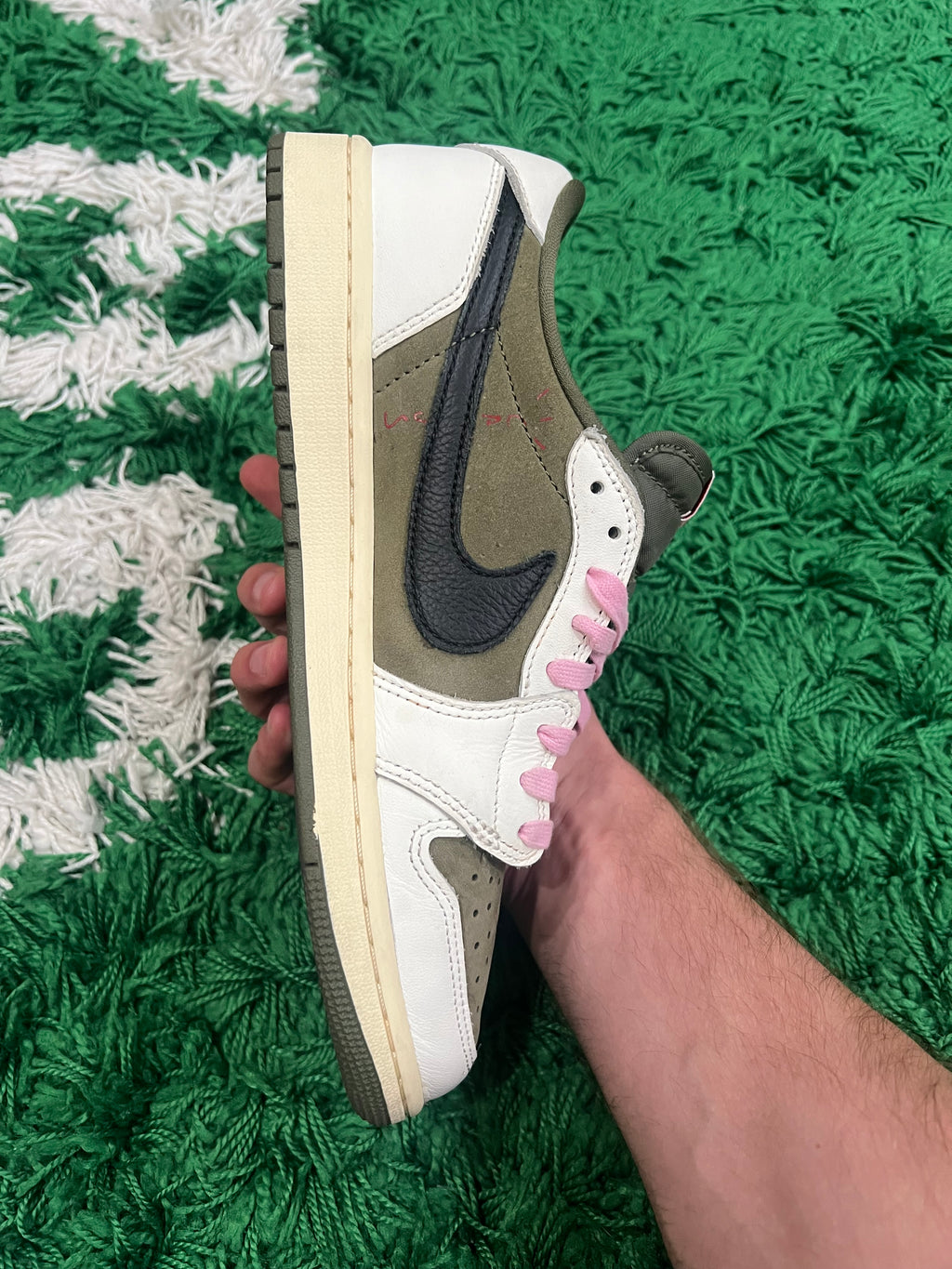 Jordan 1 Low Travis Scott Medium Olive (Preowned 8.5M)