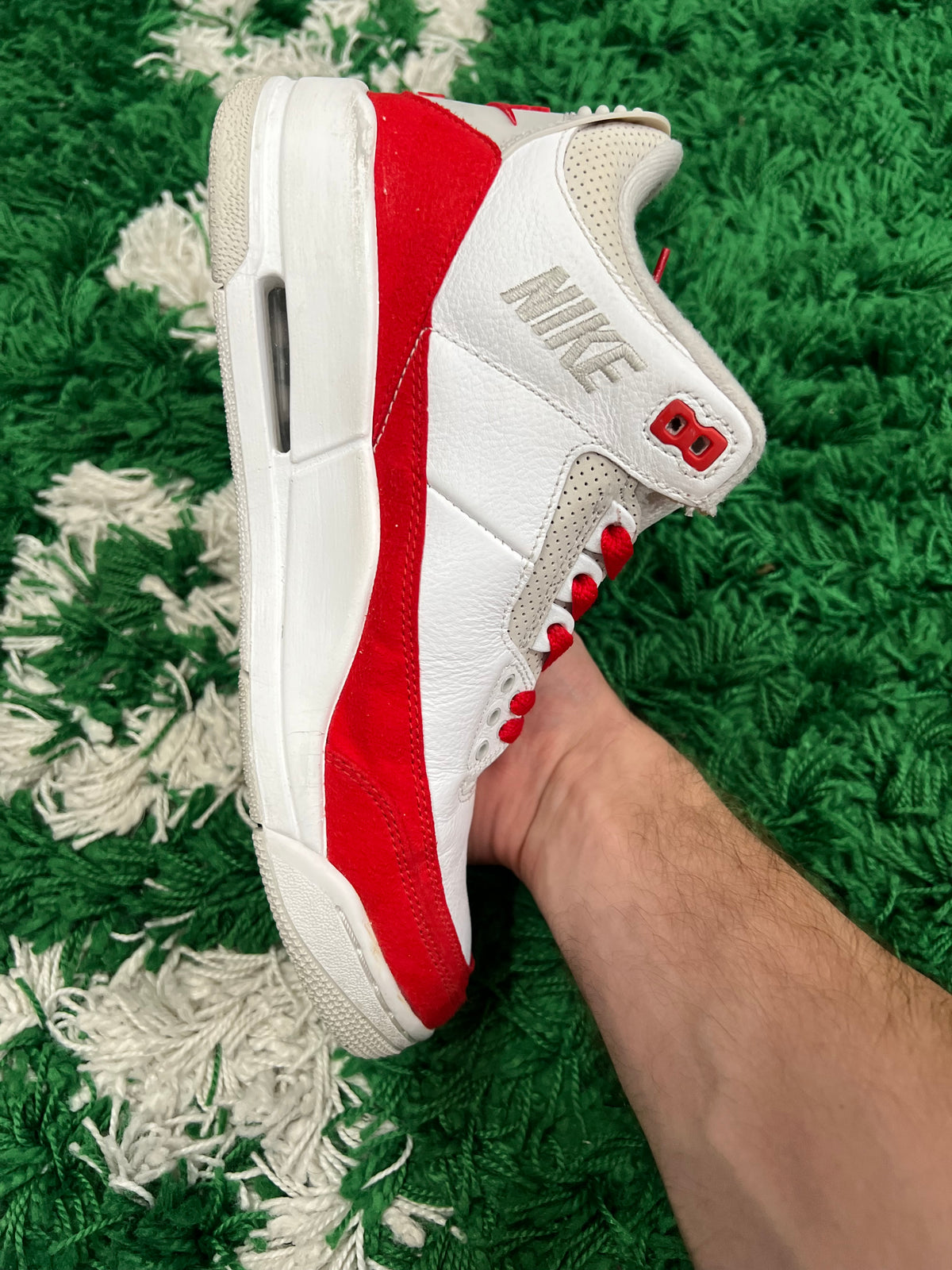 Jordan 3 Tinker Hatfield White University Red (Preowned 7.5M)