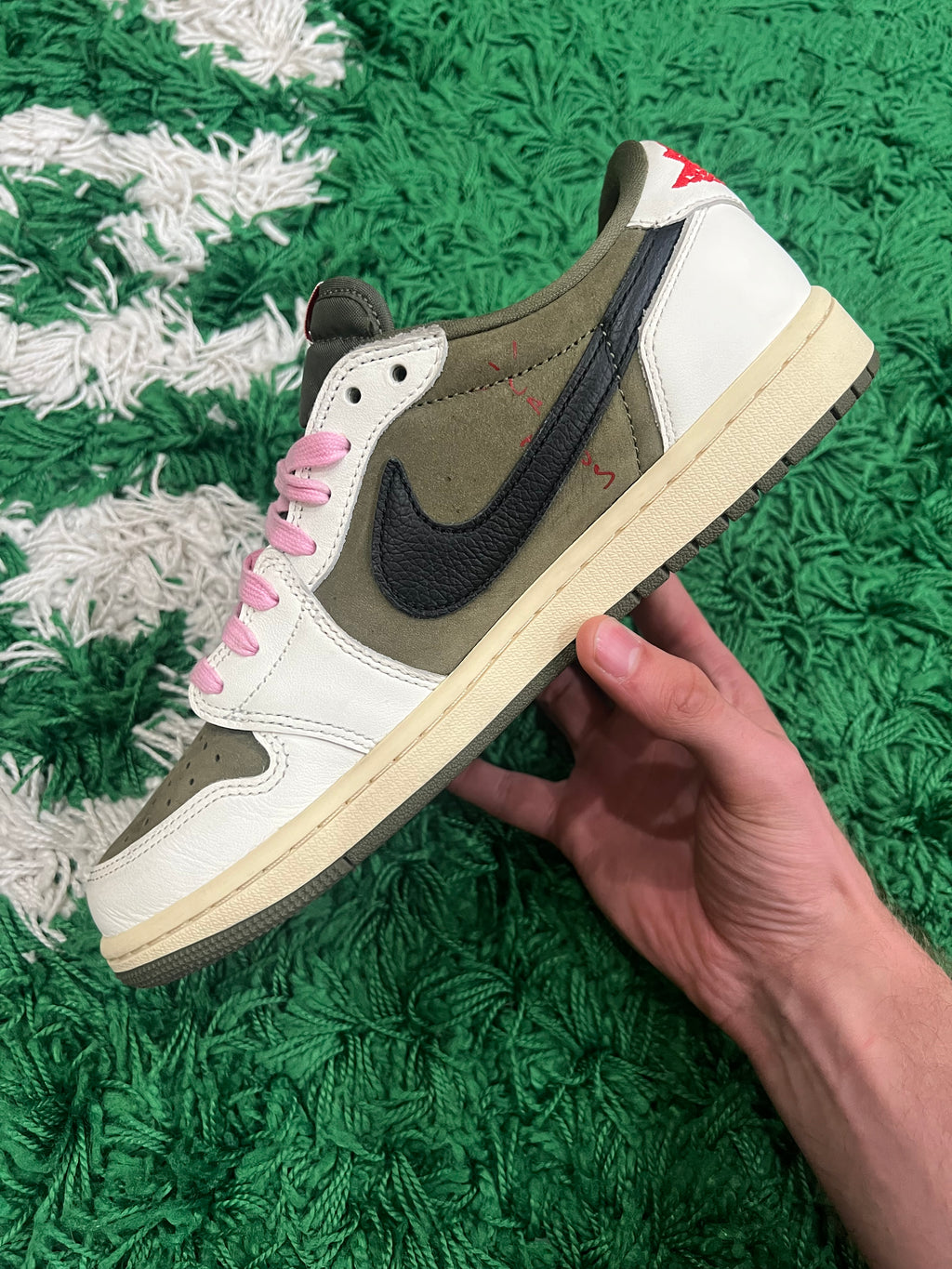 Jordan 1 Low Travis Scott Medium Olive (Preowned 8.5M)