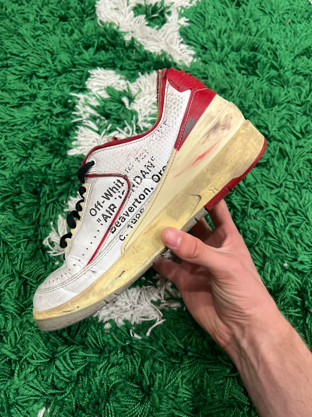 Jordan 2 Low Off-White White Red (Preowned 7.5M)
