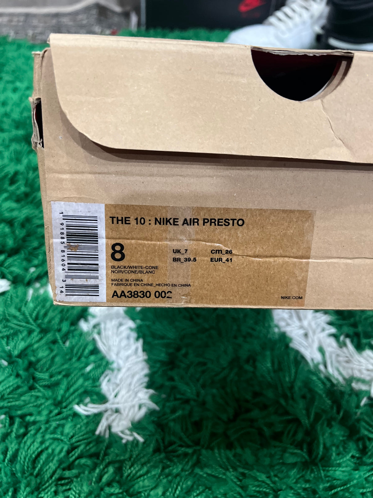 Nike Air Presto Off-White Black (2018) (Preowned 8M)