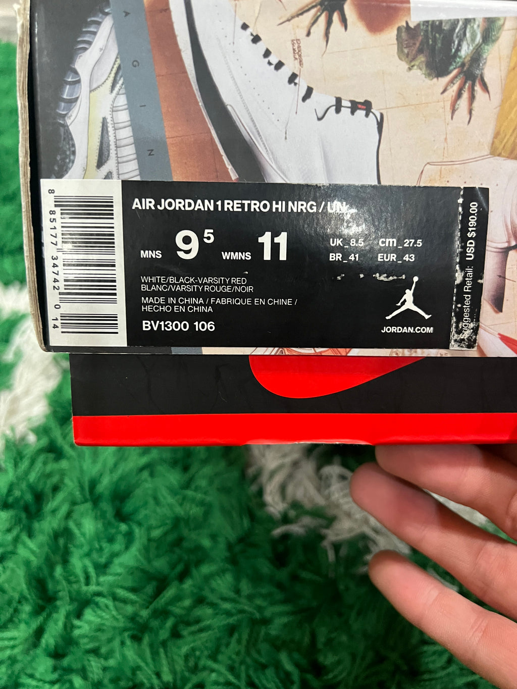 Jordan 1 High Union Los Angeles Black Toe (Preowned 9.5M)