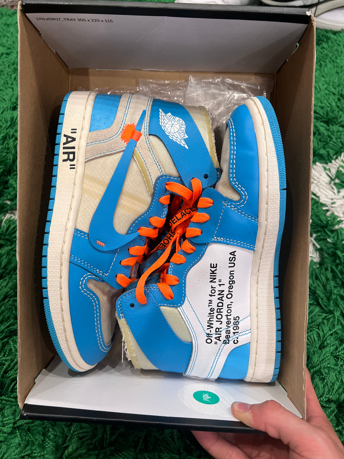 Jordan 1 High Off-White University Blue (Preowned 6M)