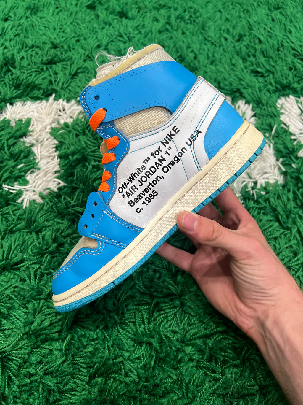 Jordan 1 High Off-White University Blue (Preowned 4M)