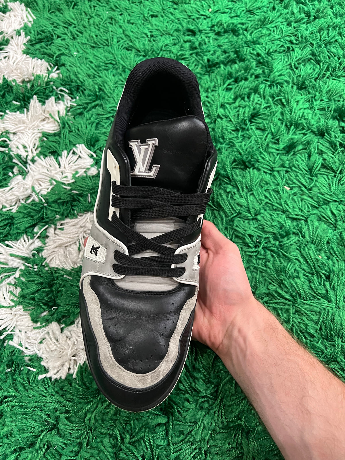Louis Vuitton LV Trainer Black Grey White (Preowned 9.5LV/11M)