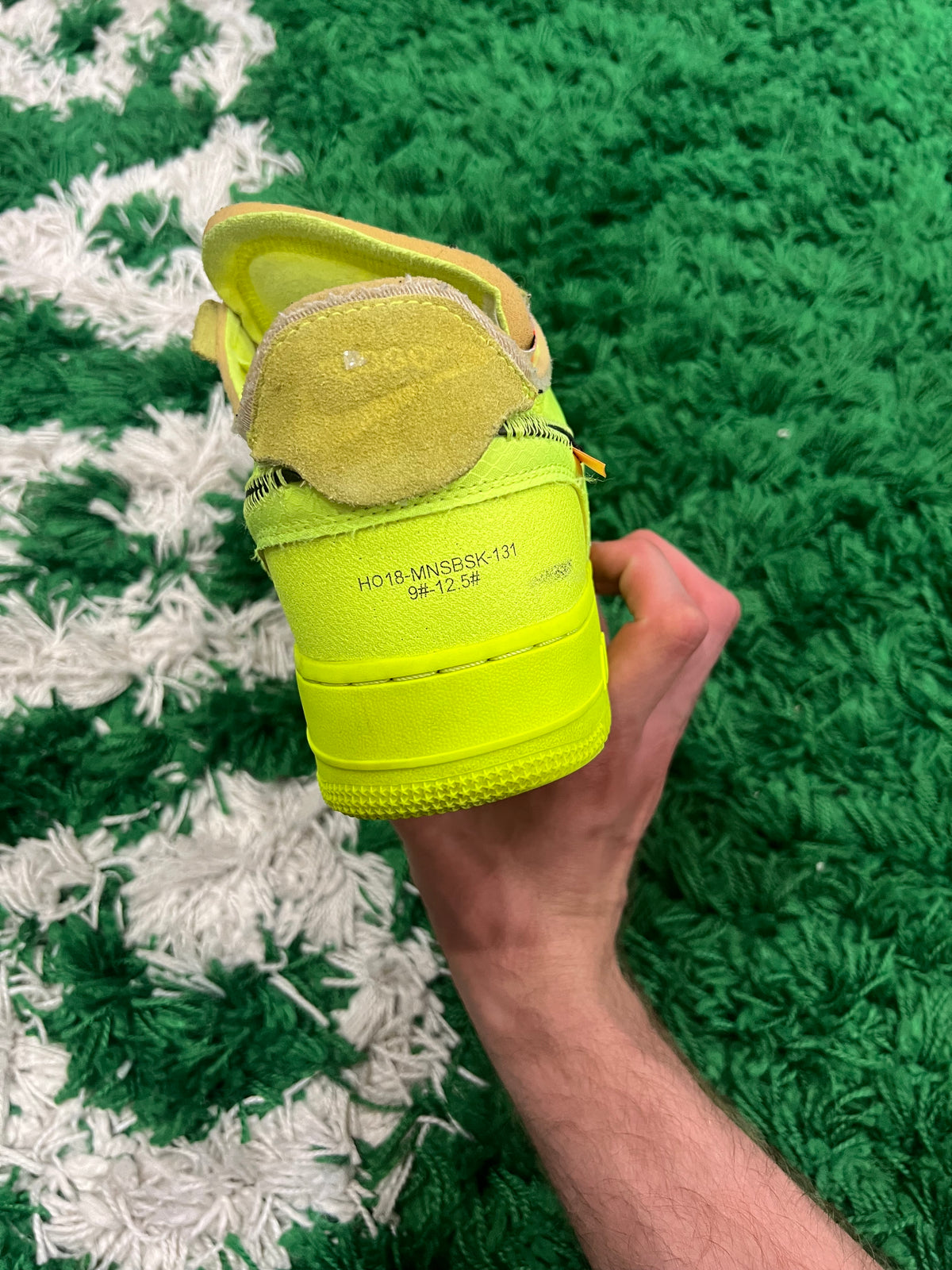 Nike Air Force 1 Low Off-White Volt (Pre-Owned 9M)