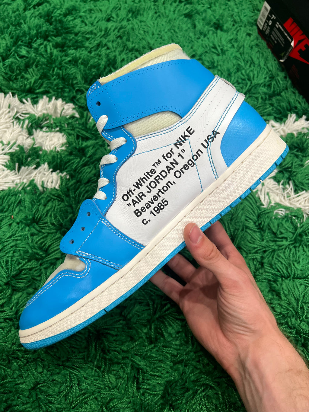 Jordan 1 High Off-White University Blue (Preowned 12M)