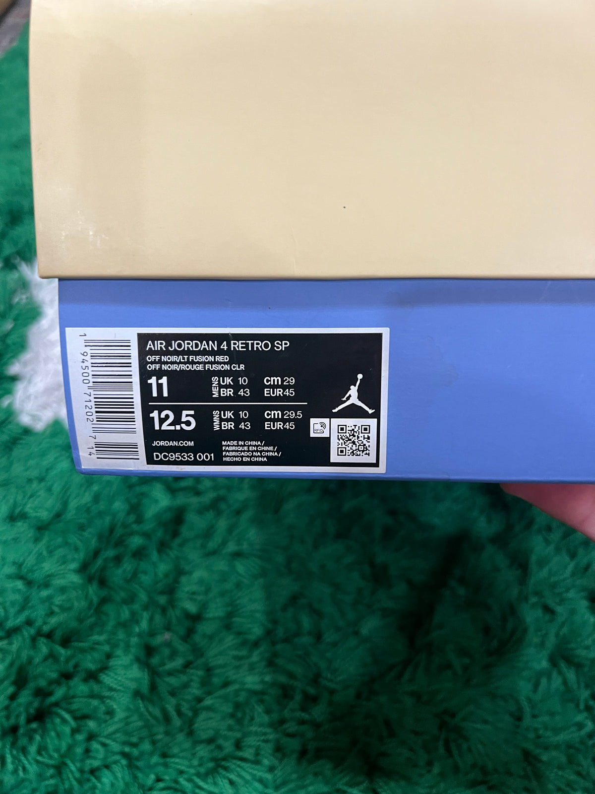 Jordan 4 Union Off Noir (Preowned 11M)