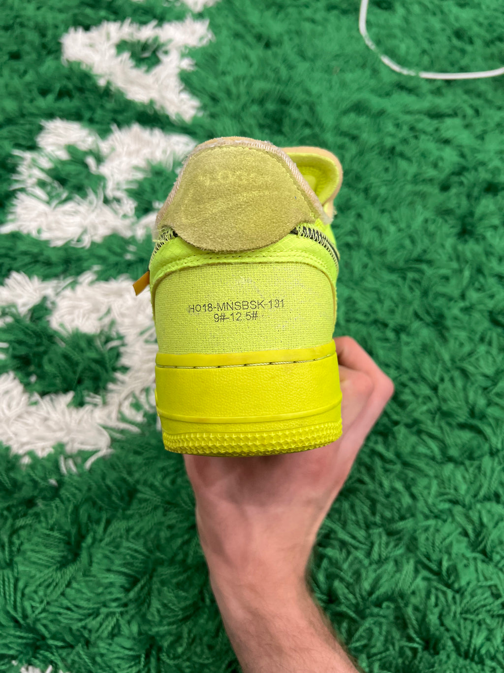 Nike Air Force 1 Low Off-White Volt (Preowned 9.5M)