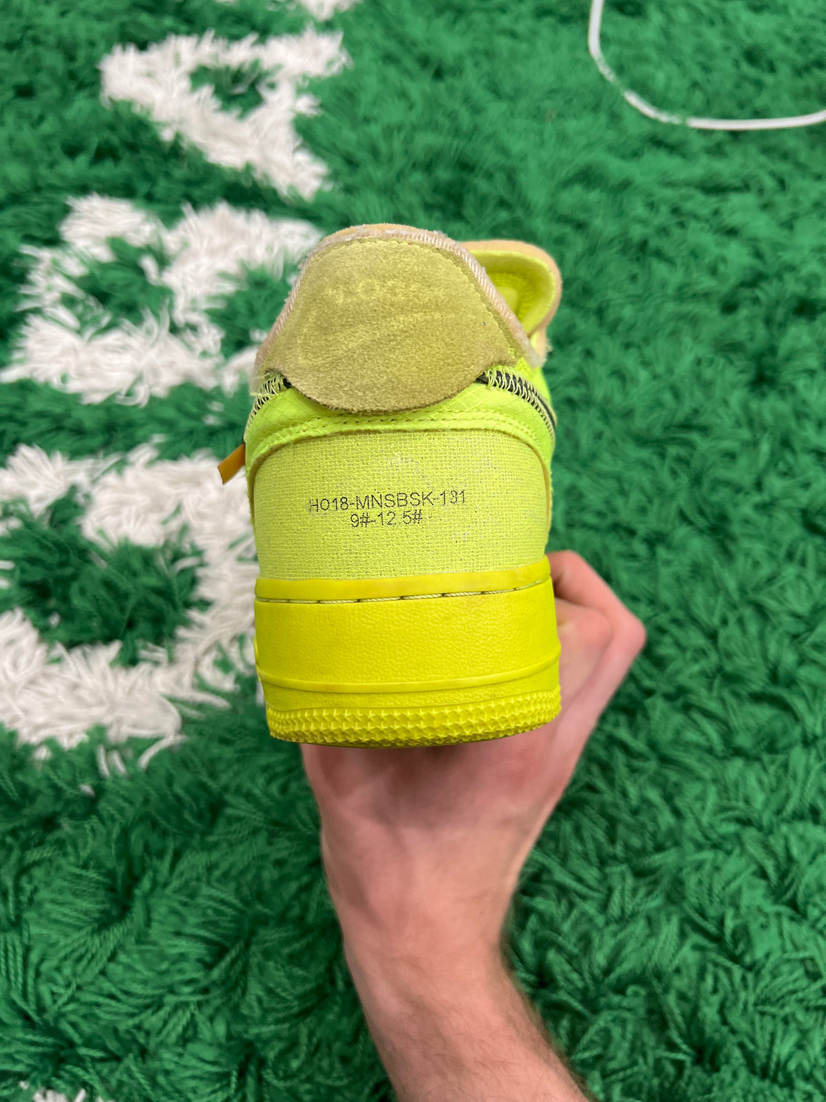 Nike Air Force 1 Low Off-White Volt (Preowned 9.5M)