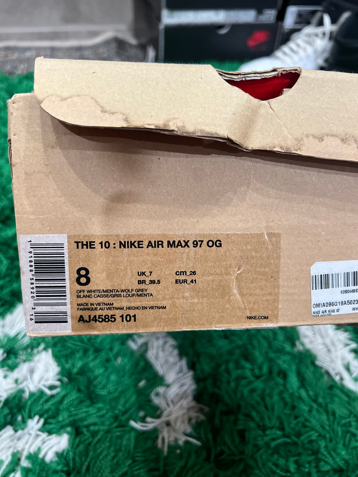 Nike Air Max 97 Off-White Menta (Preowned 8M)