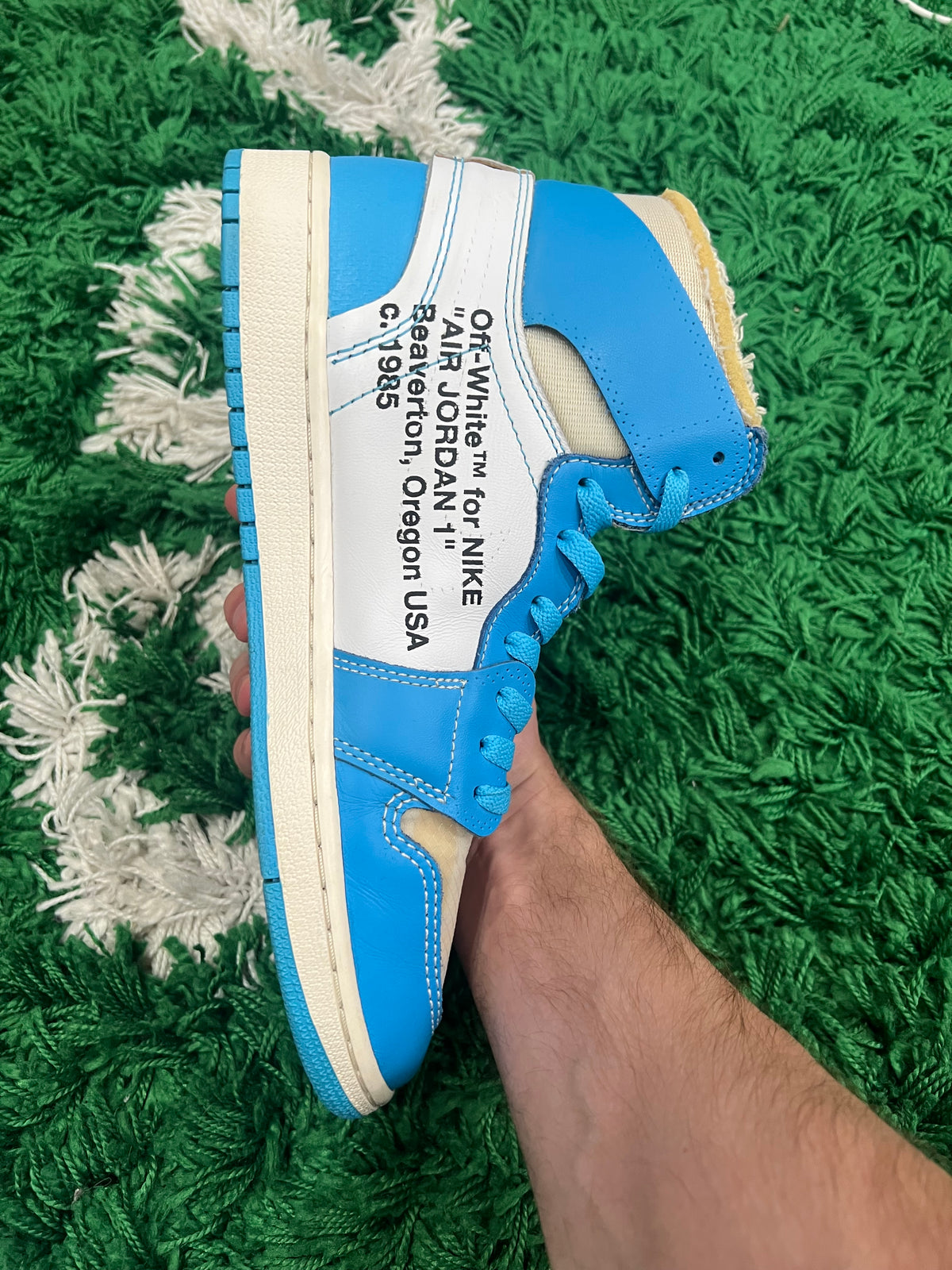 Jordan 1 High Off-White University Blue (Preowned 9.5M)