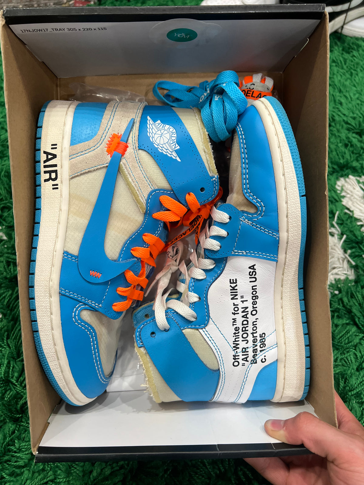 Jordan 1 High Off-White University Blue (Preowned 6M)