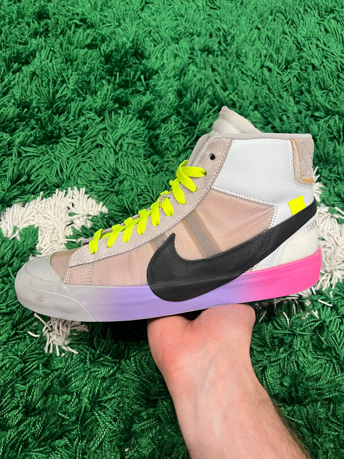 Nike Blazer Mid Off-White Wolf Grey Serena Queen (Preowned 8.5M)