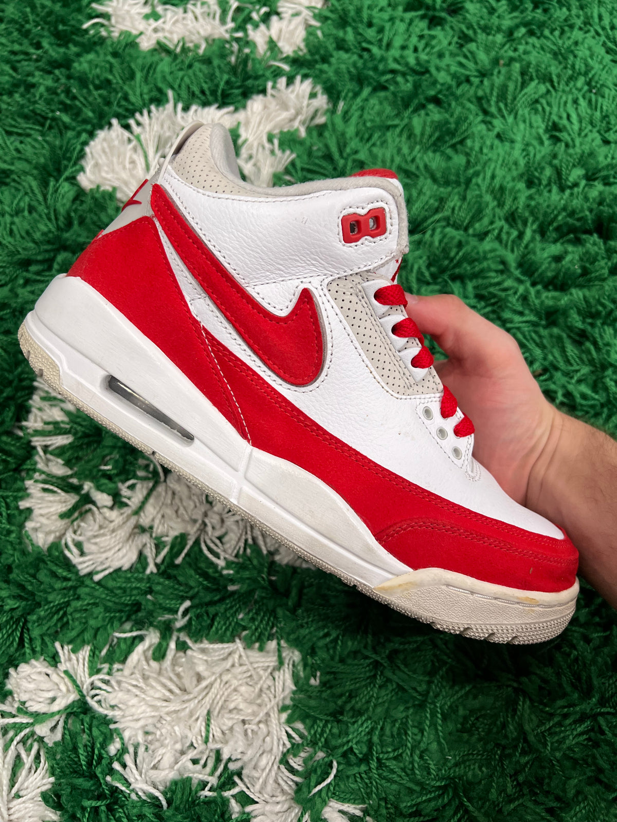 Jordan 3 Tinker Hatfield White University Red (Preowned 7.5M)