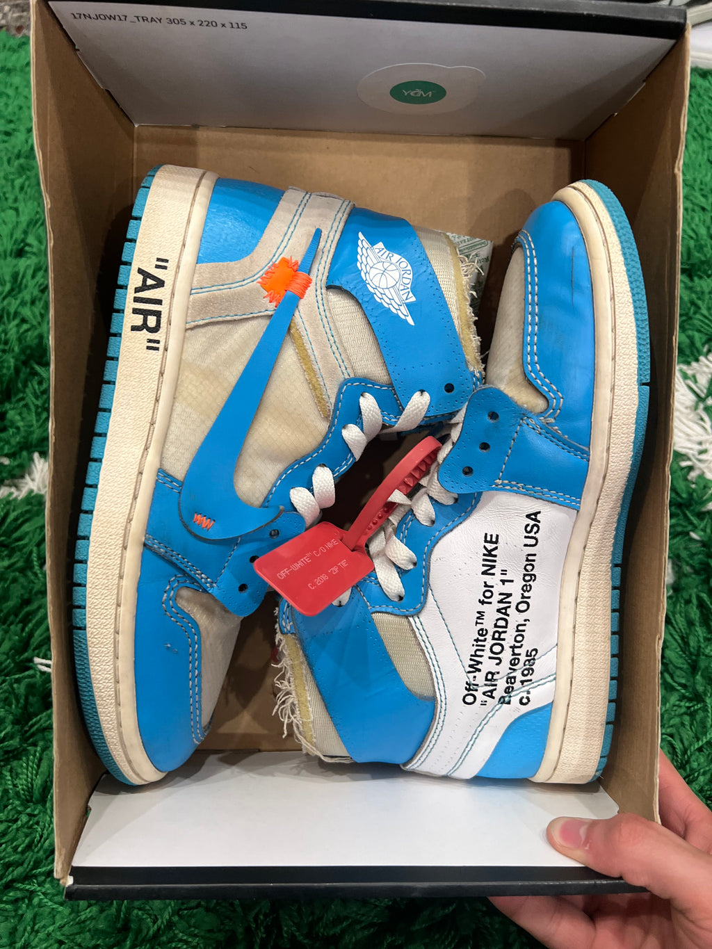 Jordan 1 High Off-White University Blue (Preowned 6M)