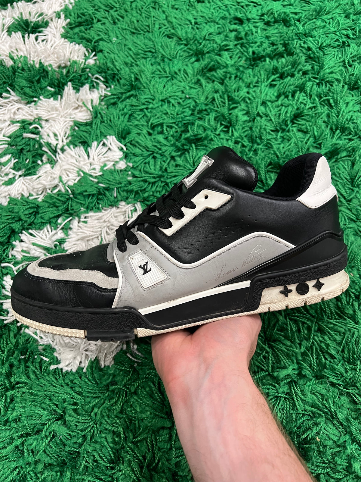 Louis Vuitton LV Trainer Black Grey White (Preowned 9.5LV/11M)