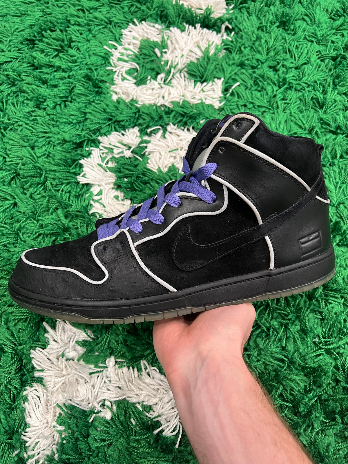 Nike SB Dunk High Black Purple Box (Preowned 13M)