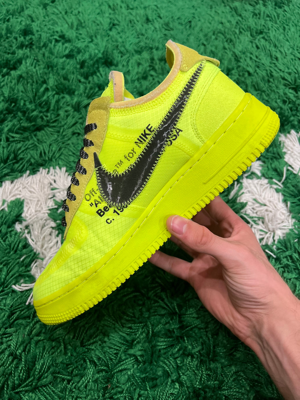 Nike Air Force 1 Low Off-White Volt (Preowned 8.5M)