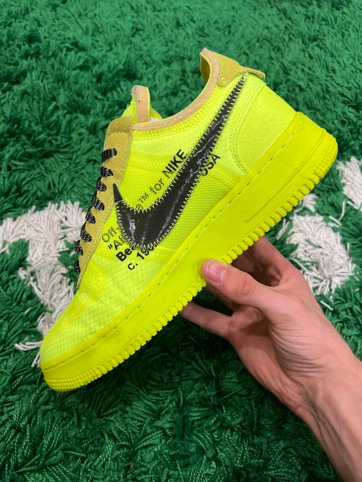 Nike Air Force 1 Low Off-White Volt (Preowned 8.5M)