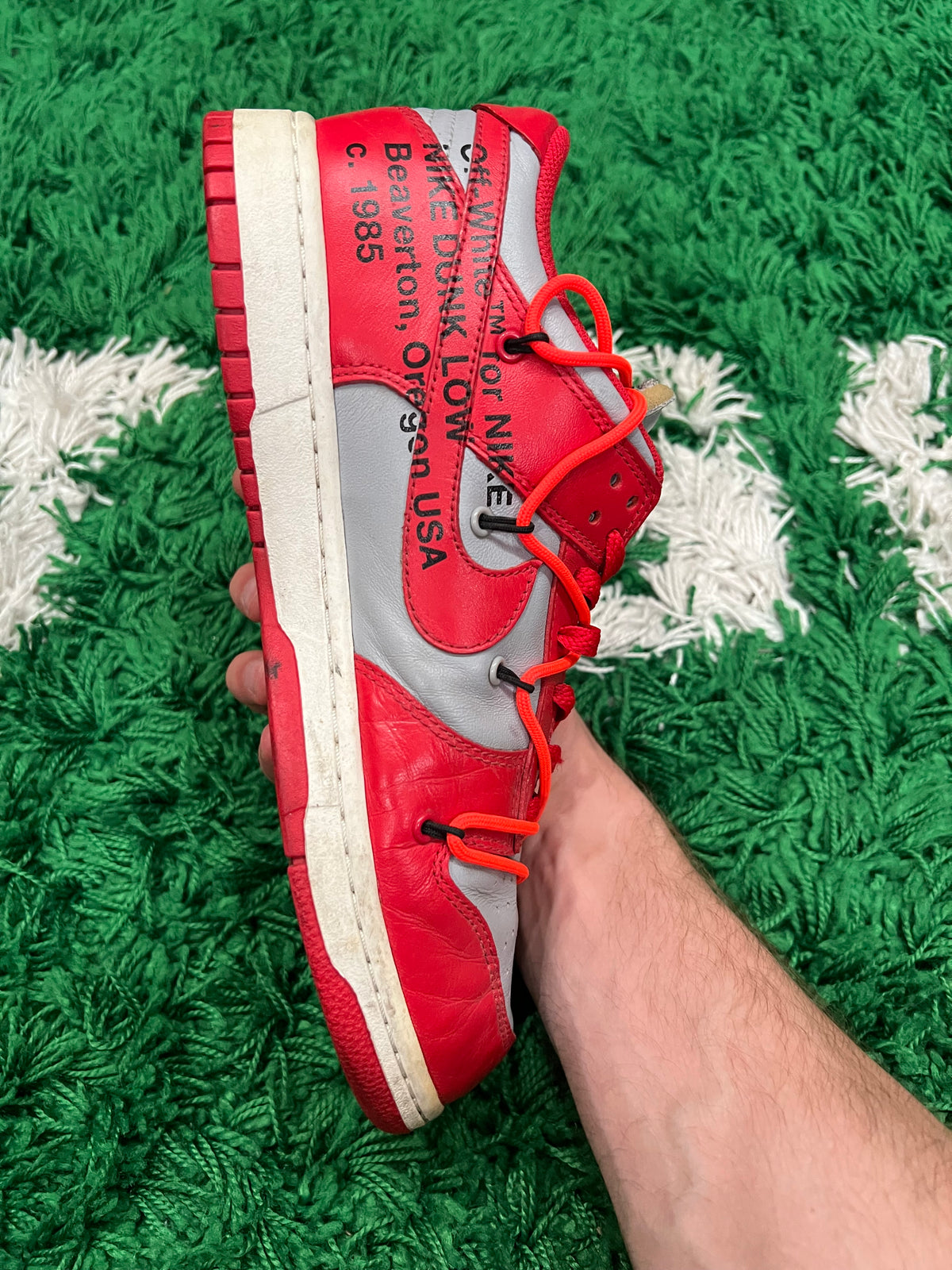 Nike Dunk Low Off-White University Red (Preowned 9M)