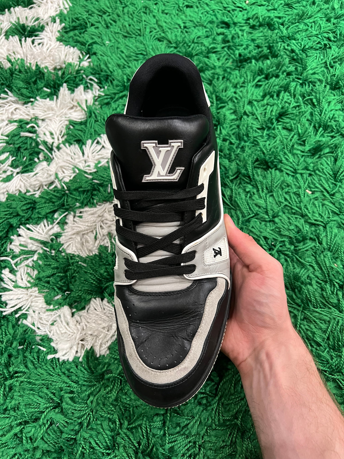 Louis Vuitton LV Trainer Black Grey White (Preowned 9.5LV/11M)