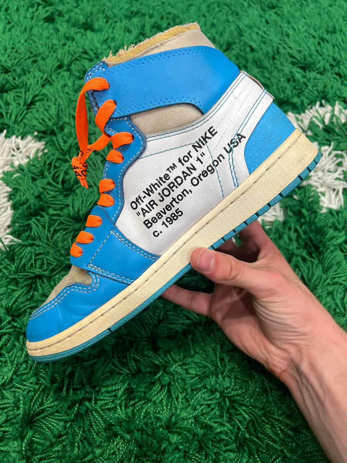 Jordan 1 High Off-White University Blue (Preowned 7.5M)