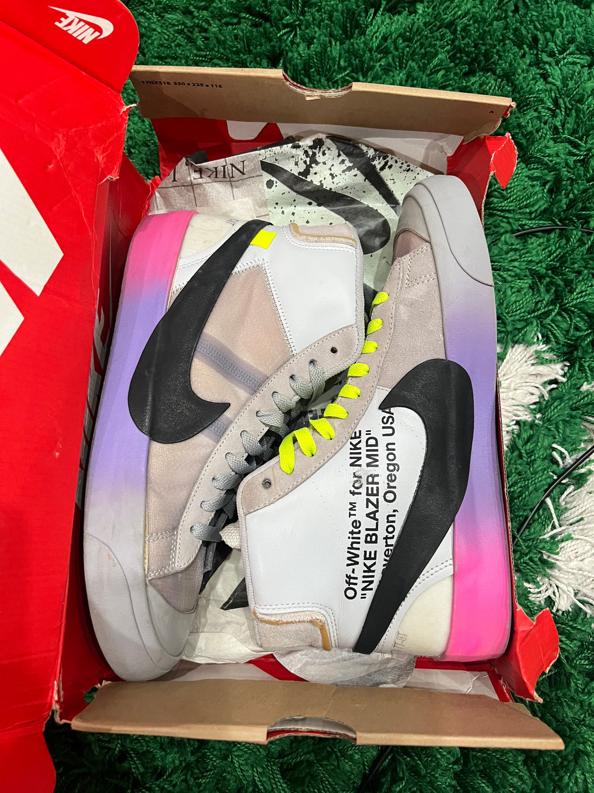 Nike Blazer Mid Off-White Wolf Grey Serena Queen (Preowned 8.5M)