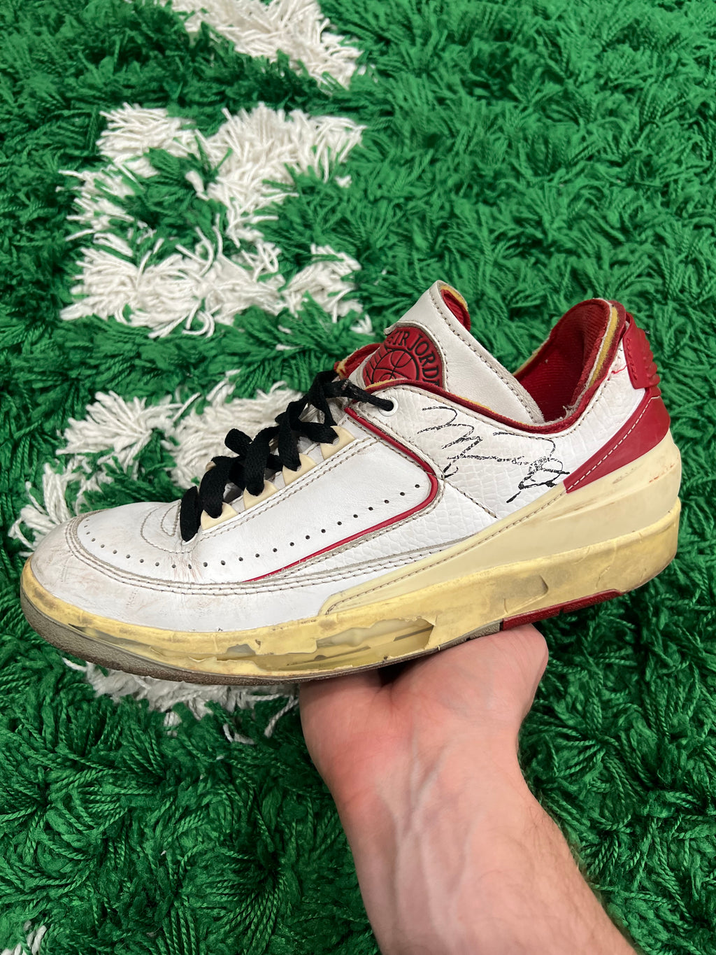 Jordan 2 Low Off-White White Red (Preowned 7.5M)