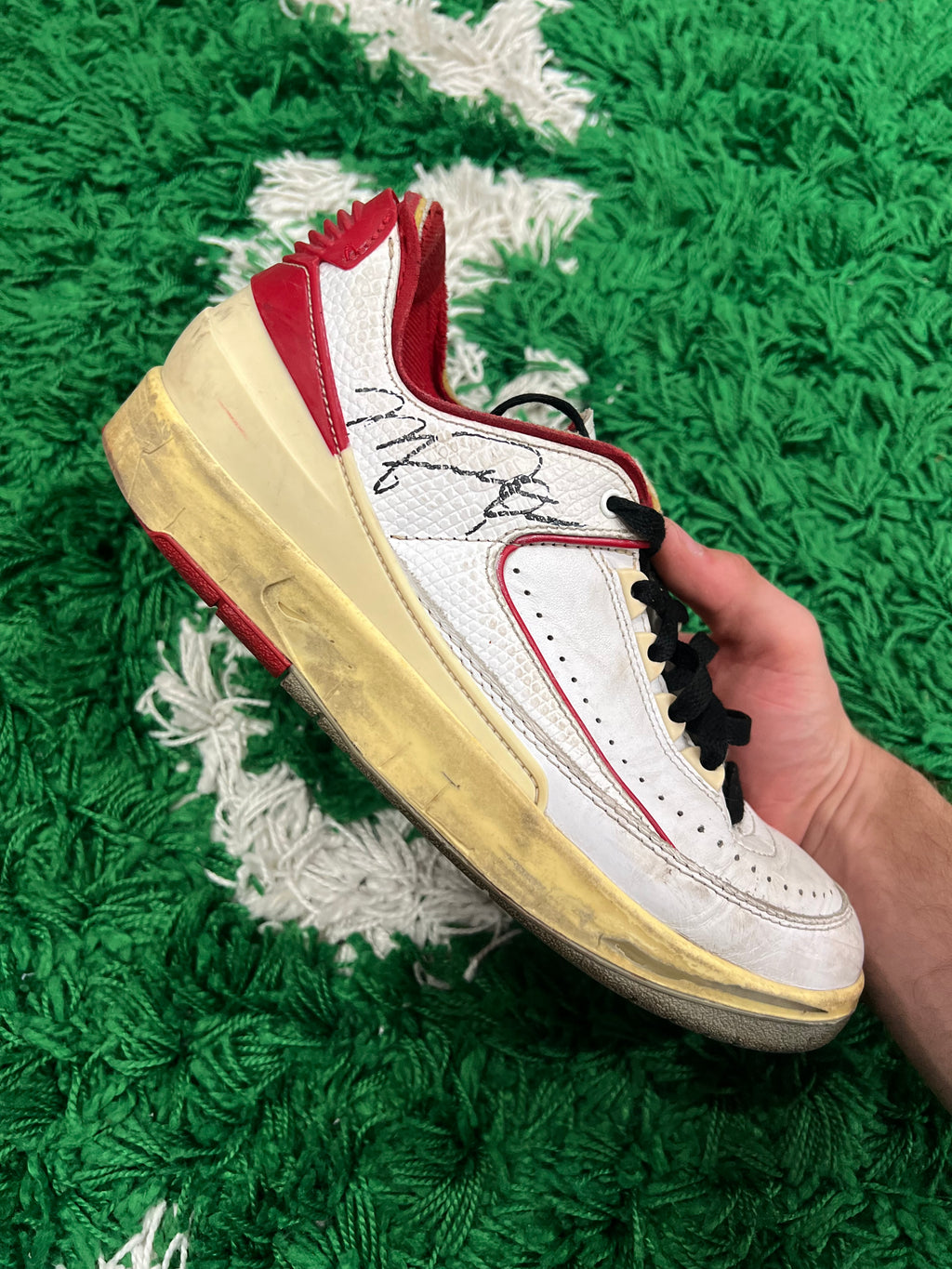 Jordan 2 Low Off-White White Red (Preowned 7.5M)