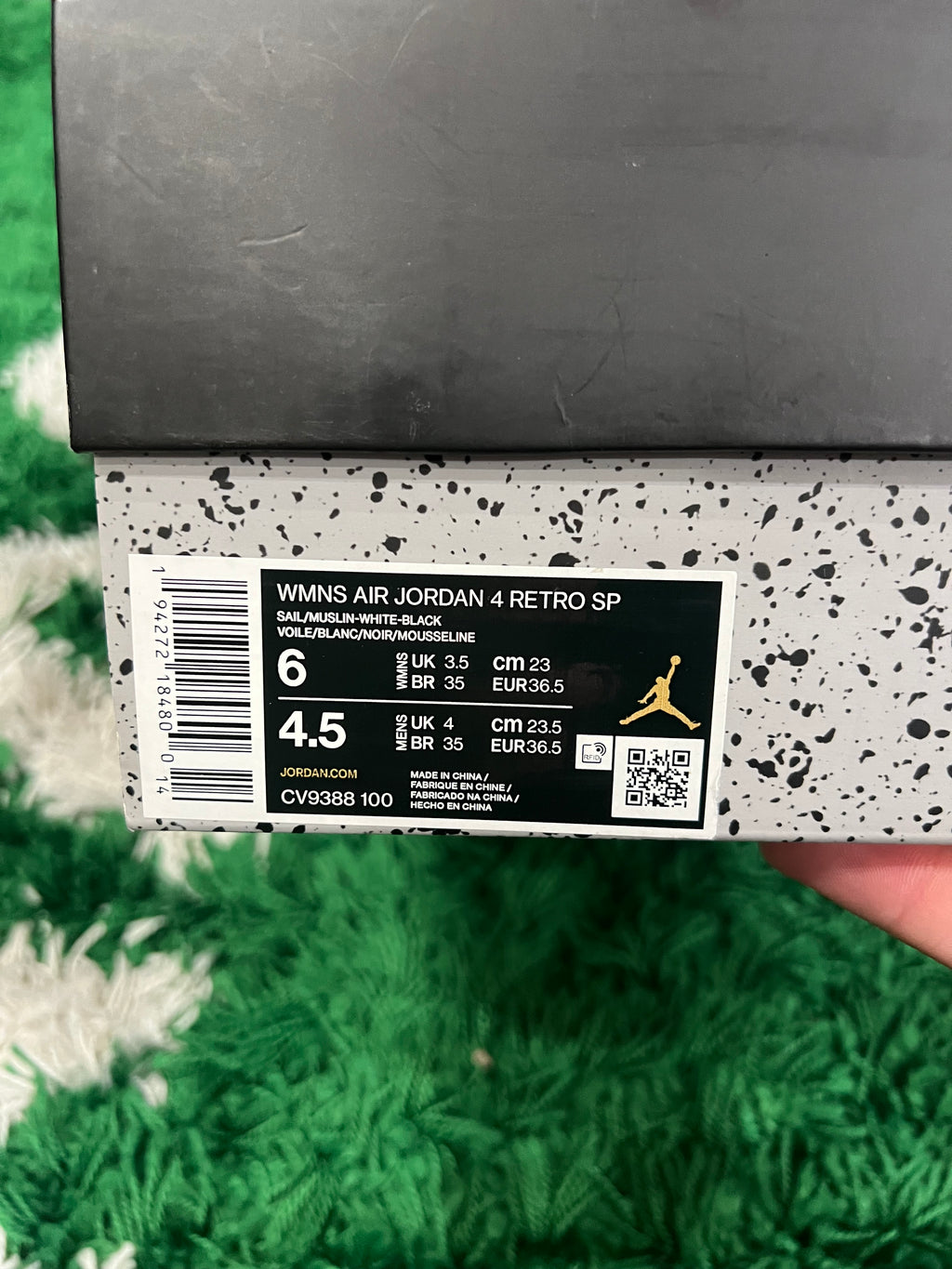 Jordan 4 Off-White Sail (Women's) (Preowned 4.5M/6W)