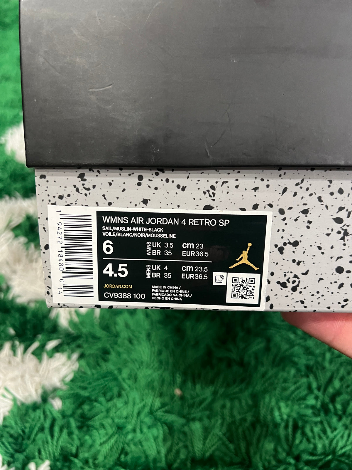 Jordan 4 Off-White Sail (Women's) (Preowned 4.5M/6W)