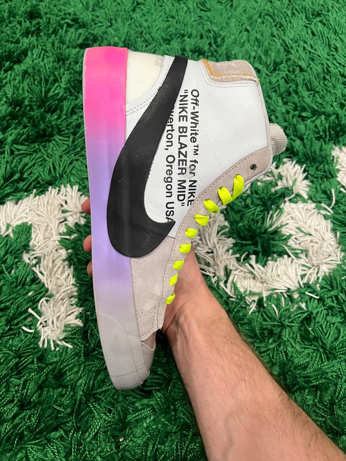Nike Blazer Mid Off-White Wolf Grey Serena Queen (Preowned 8.5M)