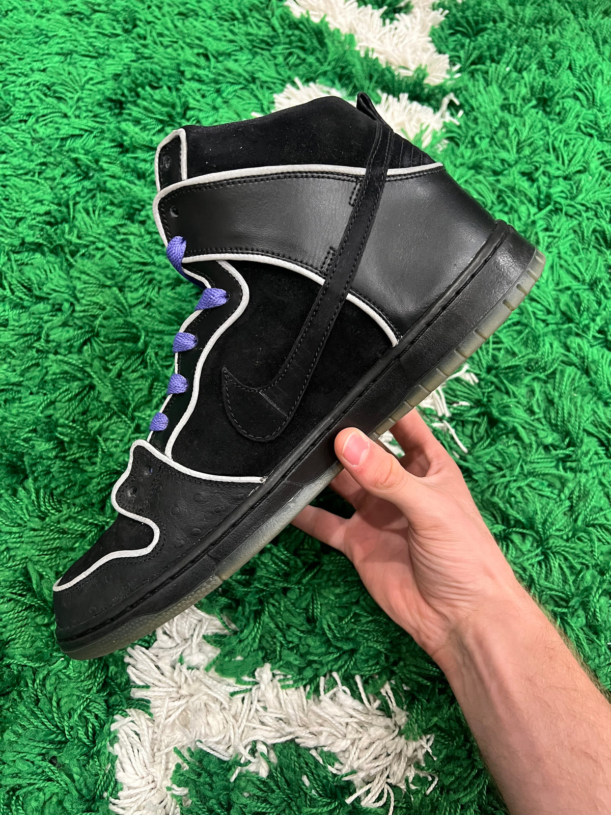 Nike SB Dunk High Black Purple Box (Preowned 13M)