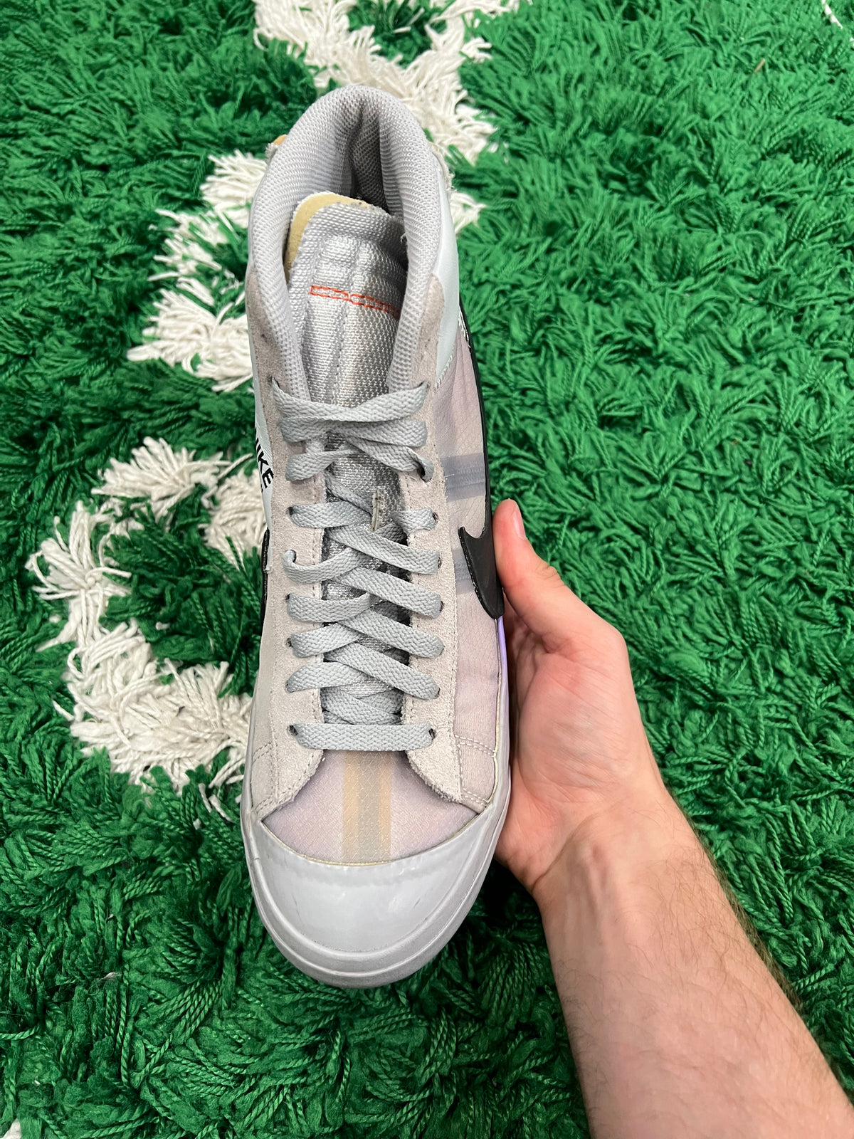 Nike Blazer Mid Off-White Wolf Grey Serena Queen (Preowned 8.5M)