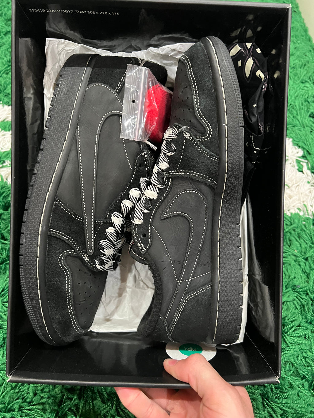 Jordan 1 Low Travis Scott Black Phantom (Pre-Owned Size 9M)