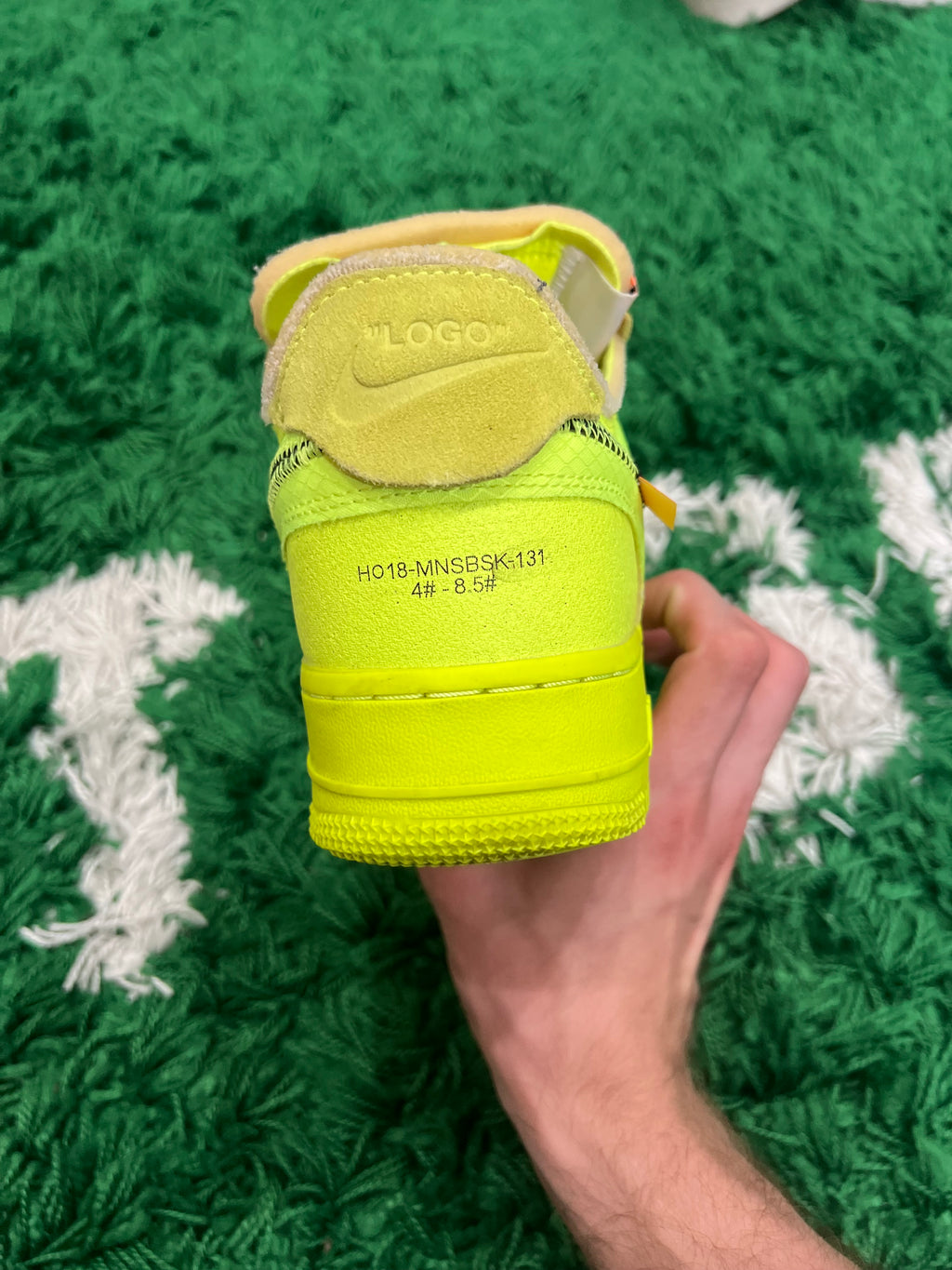 Nike Air Force 1 Low Off-White Volt (Preowned 8.5M)