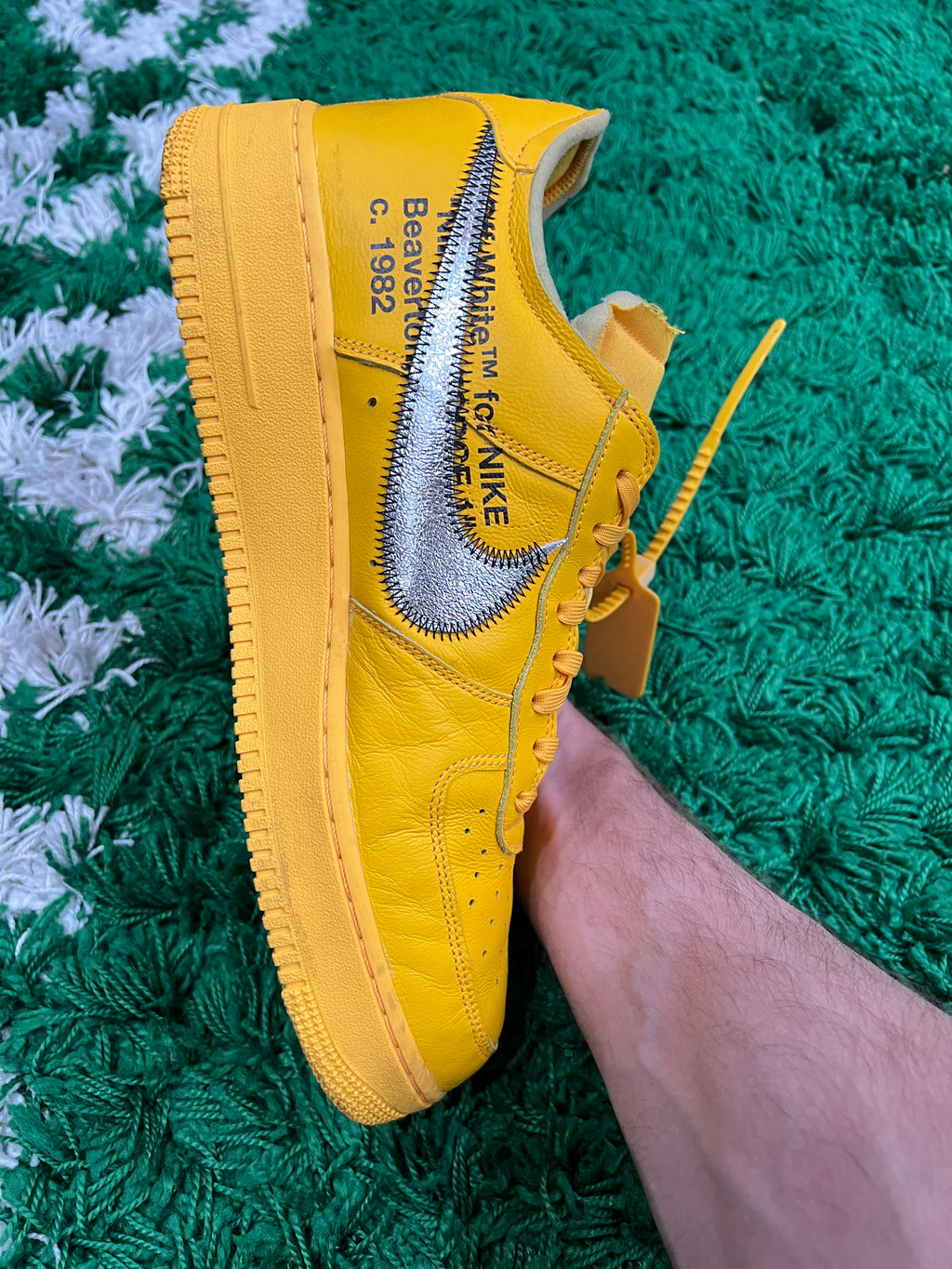 Nike Air Force 1 Low Off-White ICA University Gold (Pre-Owned 12M)