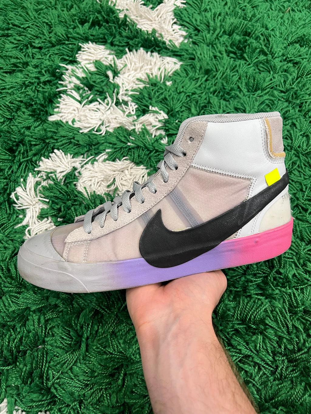 Nike Blazer Mid Off-White Wolf Grey Serena Queen (Preowned 8.5M)