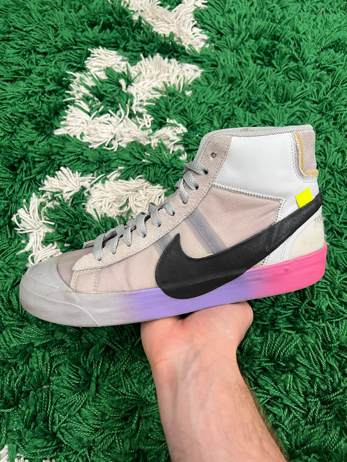 Nike Blazer Mid Off-White Wolf Grey Serena Queen (Preowned 8.5M)