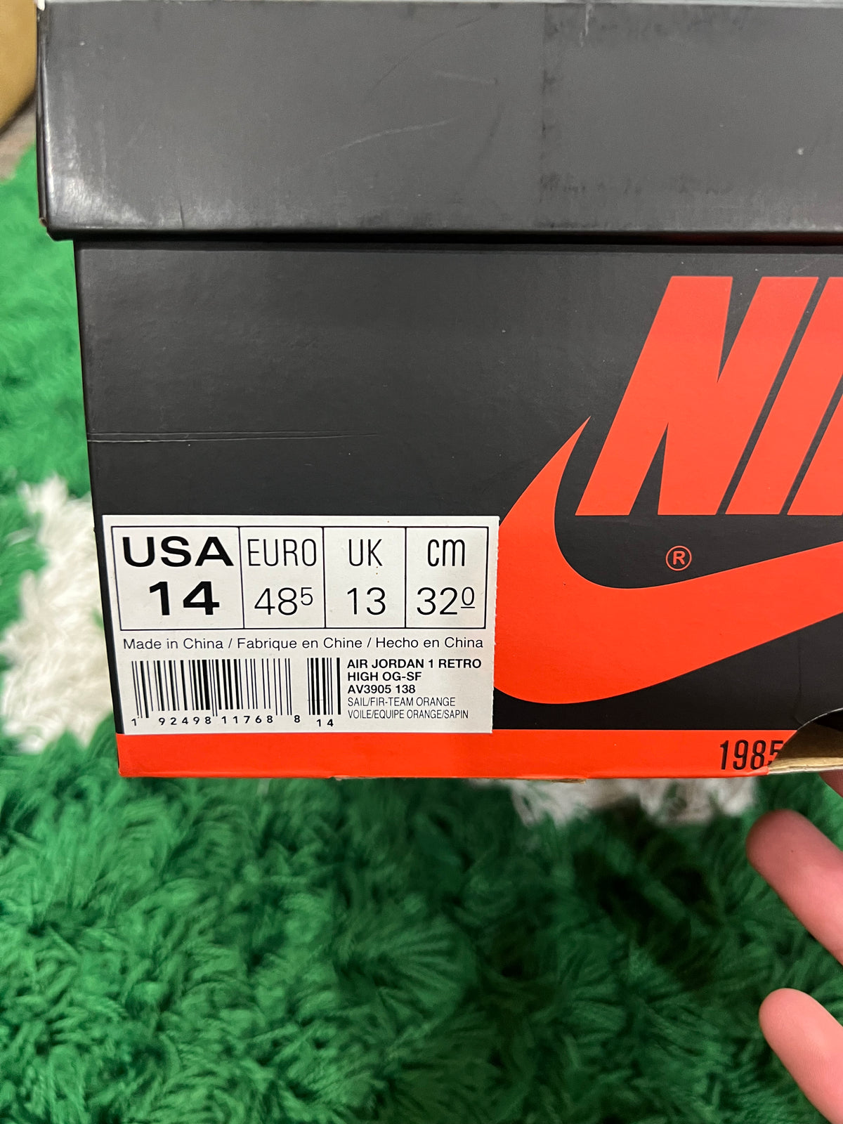 Jordan 1 High SoleFly Art Basel Sail (Preowned 14M)