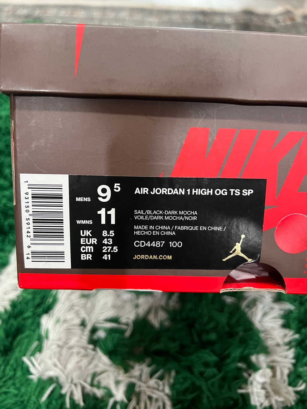 Jordan 1 High Travis Scott Mocha (Pre-Owned Size 9.5M)