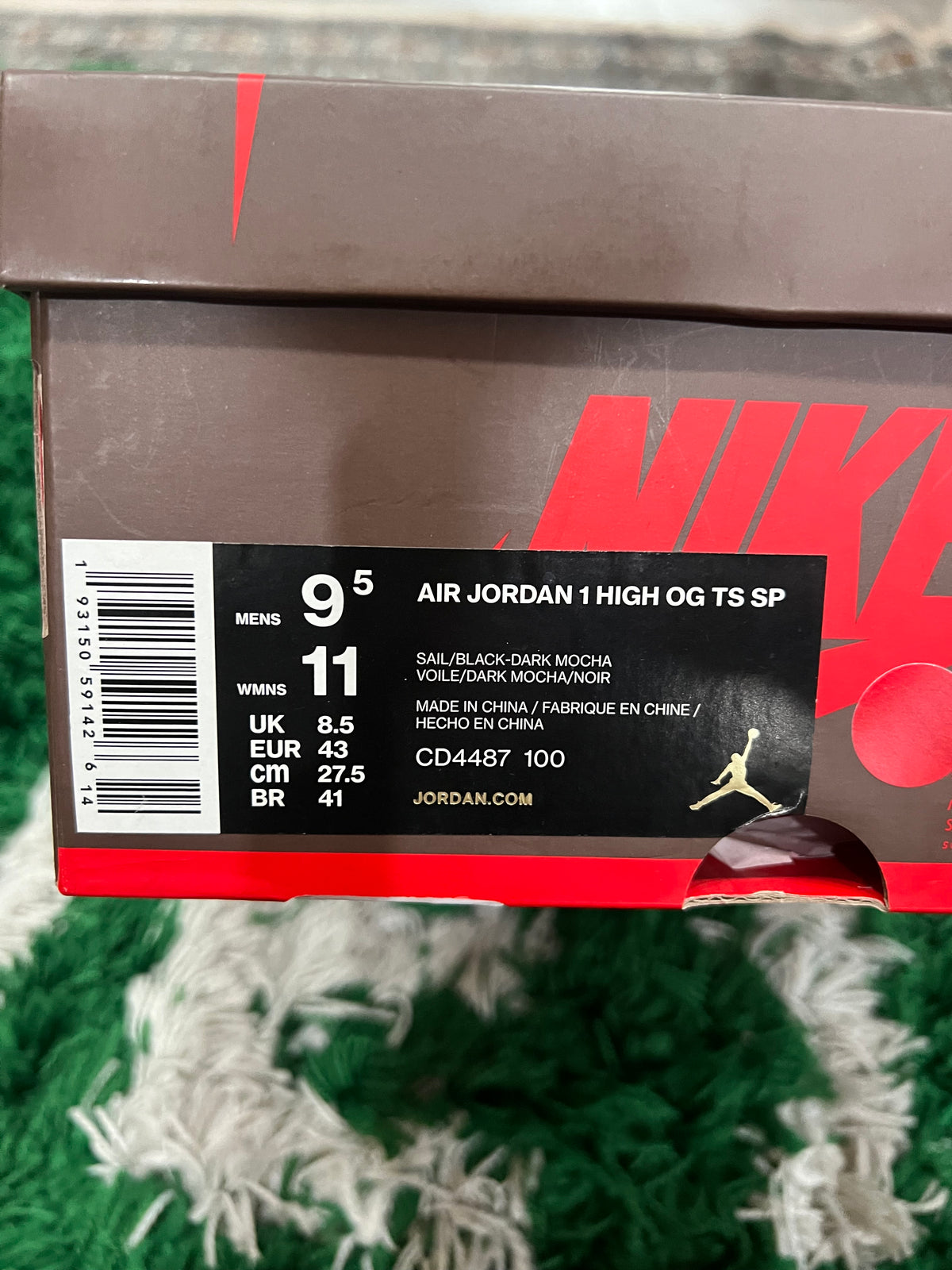 Jordan 1 High Travis Scott Mocha (Pre-Owned Size 9.5M)